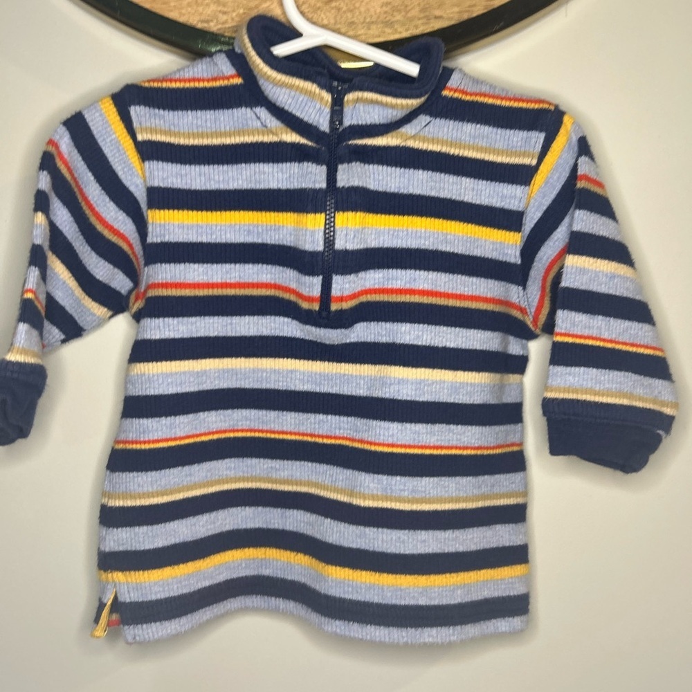 GAP Kids Navy and Yellow Striped Sweater